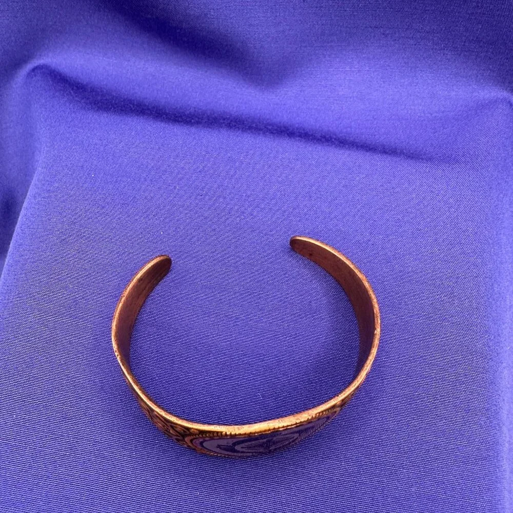 Southwest Copper “4 Elements” Cuff Bracelet - Picture 4 of 14